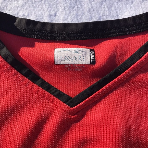 “Layers” Orange Small Workout Tee - Picture 3 of 3